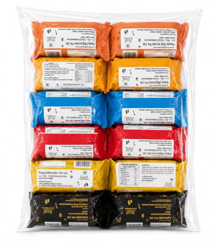 Image of Hapley Assorted Cookies Bundle Pack | Cashew, Chocolate, Jeera, Tutti Frutti, Coconut & Butter Cookies | No Palm Oil Cookie Gift & Tea-Time Snack Pack, Pack of 12 x 50g