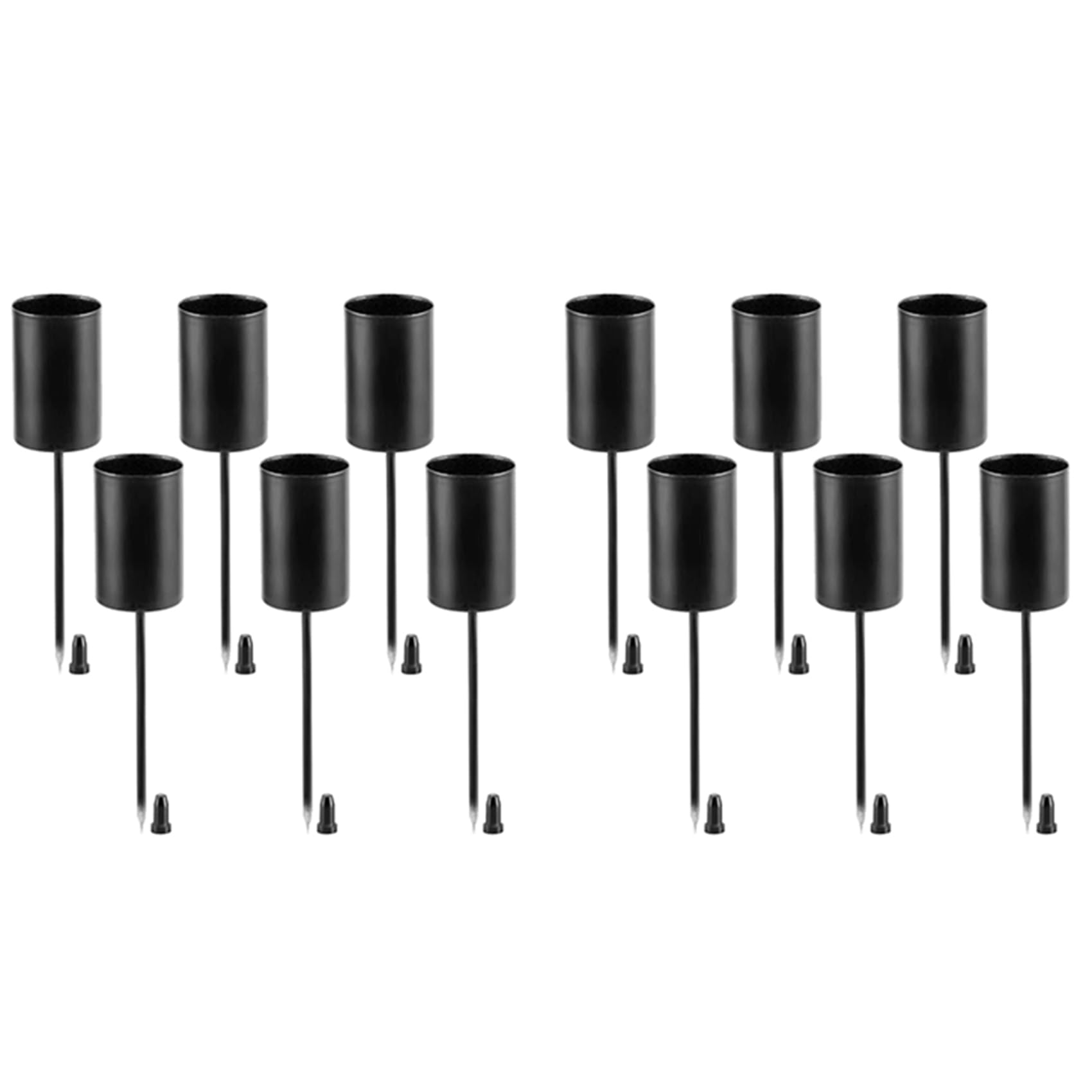 Hndhbfgrt Candle Holders, Advent Wreath, Candle Sticks, Advent Wreath, Candle Holder, Taper Candles with Skewer, 12Pcs Black