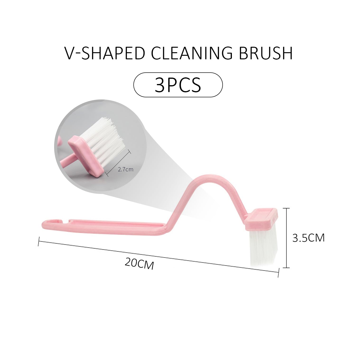 Pack of 3 Toilet Seat Brush, Toilet Brush with Rim Cleaning, Toilet Cleaning Brush, Portable Curved Toilet Brush, Toilet Rim Cleaner (Blue, Green, Pink) - Image 2