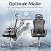 CLOUVOU BrightSeat Bürostuhl Ergonomisch [TESTSIEGER] Schreibtischstuhl 100% individuell einstellbar | Büro Stuhl & Gaming Stuhl | Computerstuhl Home Office Chair Ergonomic | Drehstuhl 150 kg