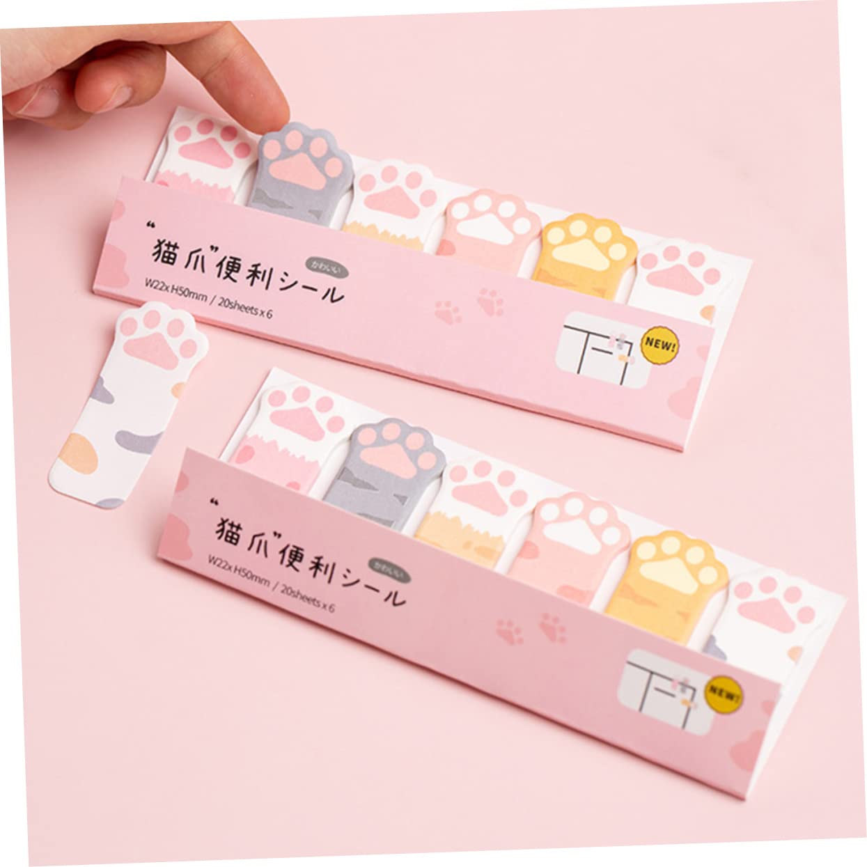 Lurrose 12stücke Katzenpfoten Haftnotizen Selbstklebende Memo Pads Dekorative Notizzettel Für Büro Und Studium Praktische Lesezeichen Und Erinnerungen