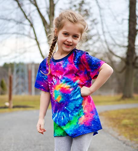 Image of Boys Tie Dye Shirt Size 13-14 Teen Kids Colorful Graphic Short Sleeve Youth T Shirts Children Novelty Tees Clothes