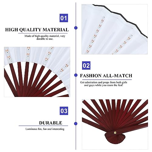 Éventails de danse pliables à LED : lot de 3 accessoires de performance pour étudiants - 5