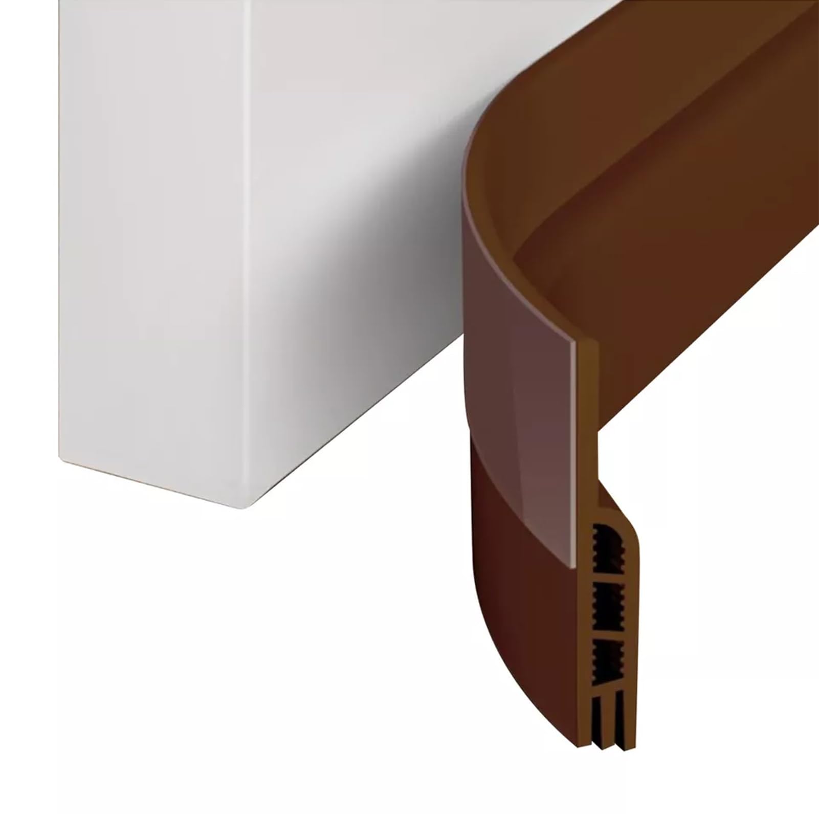 Zambuph Anti-Drafting Sealing Strip Say Goodbye to Cold Drafts Silica Gel Light-Blocking Sealing Strip Room Door Bottom Doorway, Brown