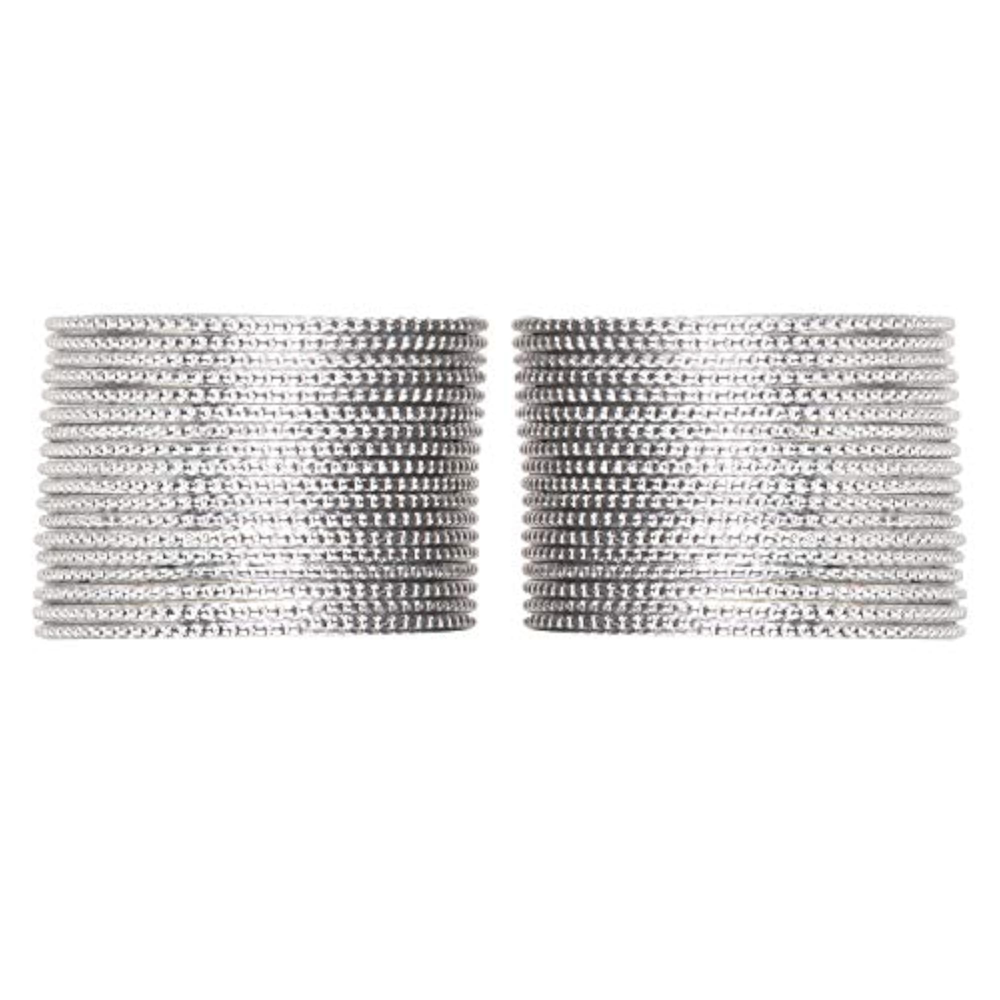 Set of 36 Shining Metal Bangles, Festive Collection