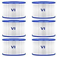 Sosayet Filter VI für Pool, 6 Stück Filterkartuschen VI für Bestway Miami, Monaco Lay-Z-Spa, Vegas, Palm Springs, Flowclear Pool Filter Ersetzt die Originalkartusche 58323