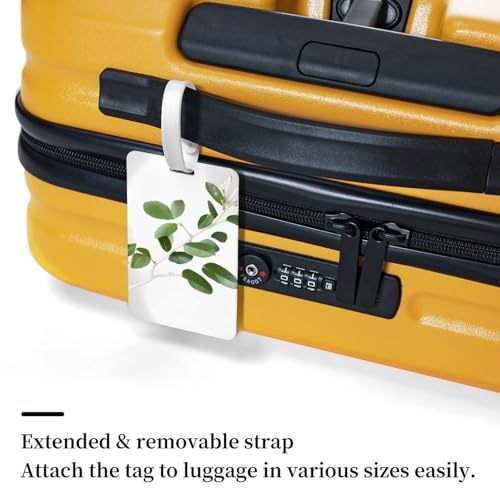 Étiquettes à bagages White Natural Greenery pour vos escapades et sac à dos - 6