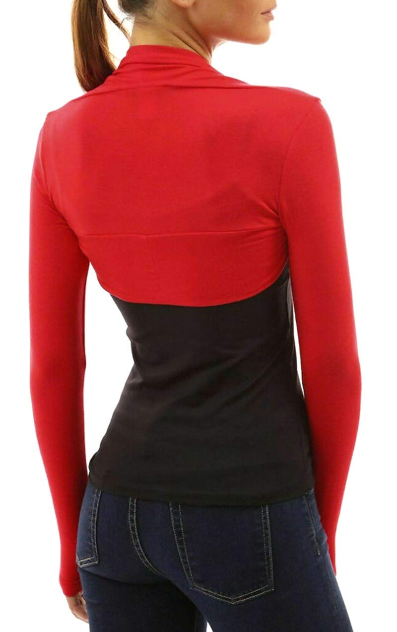 krautwear - Bolero da donna a maniche lunghe in viscosa, in tinta unita per matrimoni