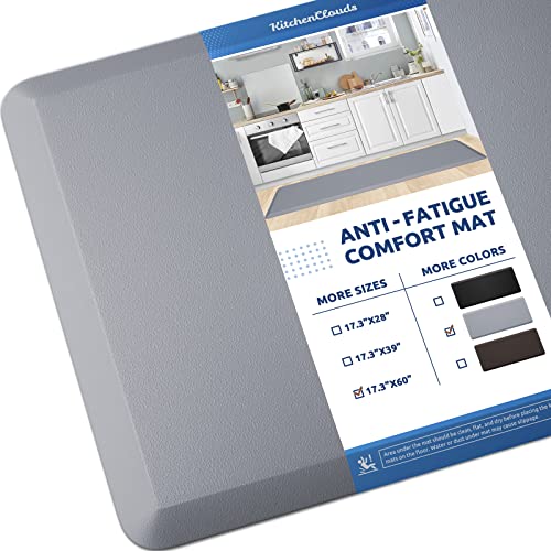 Image of Kitchen Mat Cushioned Anti Fatigue Rug Standing and Comfort Floor Mats | Water-Resistant, Non-Slip, Easy to Clean Comfort Floor Mat for Kitchen, Sink & Office, Multiple Colors & Sizes, 17.3 inchx60 inch