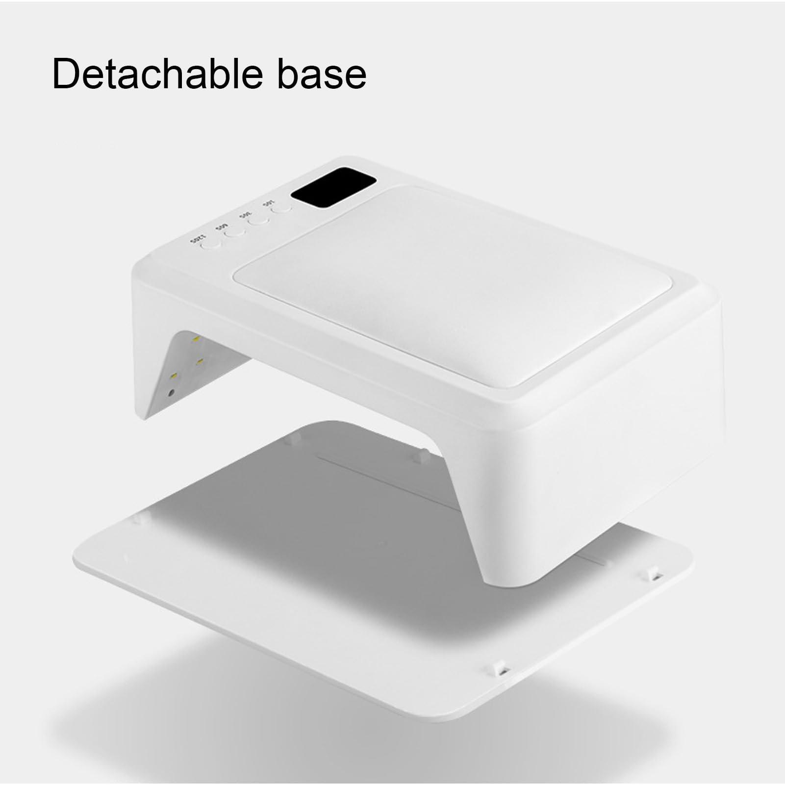 60W Nagellampe, Nageltrockner, mit Abnehmbarem Sockel Weit öffnendes Design PU Handauflage Intelligente Sensortechnologie 108 Wärmeableitungslöcher Händen für Maniküre mit Zwei Händen