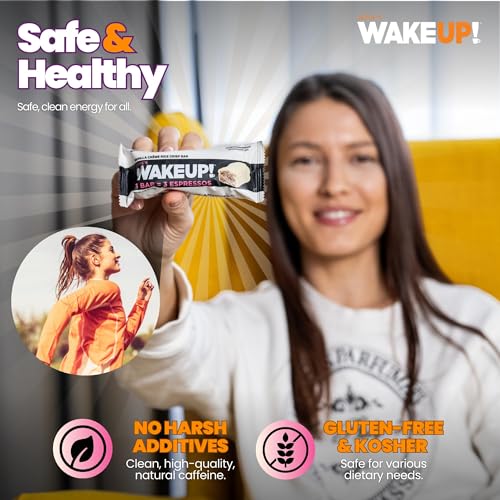 Image of WAKE UP! Caffeinated Vanilla Creme Bars, 3 Espressos, 3 Pack (18 Bars)