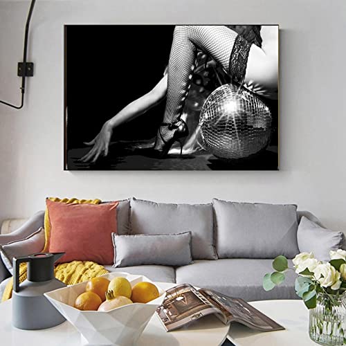 Affiches art noir et blanc yoga pour salon moderne 80x110 cm sans cadre