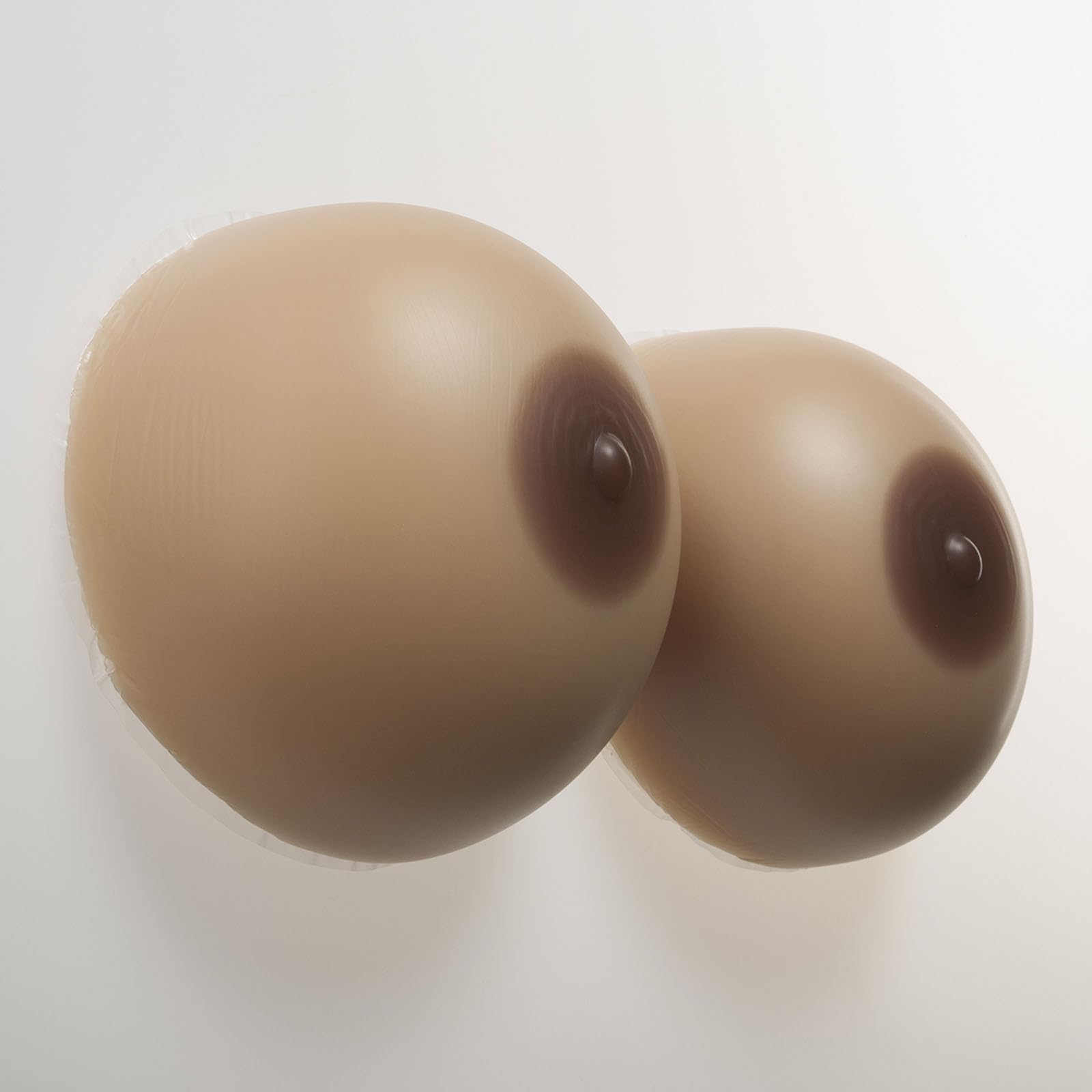 Coussinets d'allaitement en silicone Tan Skin – Formes rondes ultra-douces pour mastectomie, transgenres et cosplay – Ajustement confortable et lift naturel – Teint mat (XL)