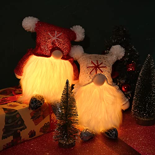 TSLBW Gnomo de Navidad 2 Piezas, Muñeco sin Rostro con Patas Largas de Punto, Figuras de Duende Enano de Navidad Gonk, decoración de Mesa, Adorno de Mesa navideño, Regalos (Color B) Cover