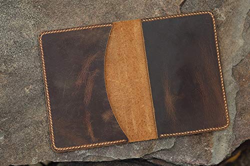 Personalized distressed leather hobonichi techo cover vintage rustic leather hobonichi A5 A6 cousin cover HAX05S4