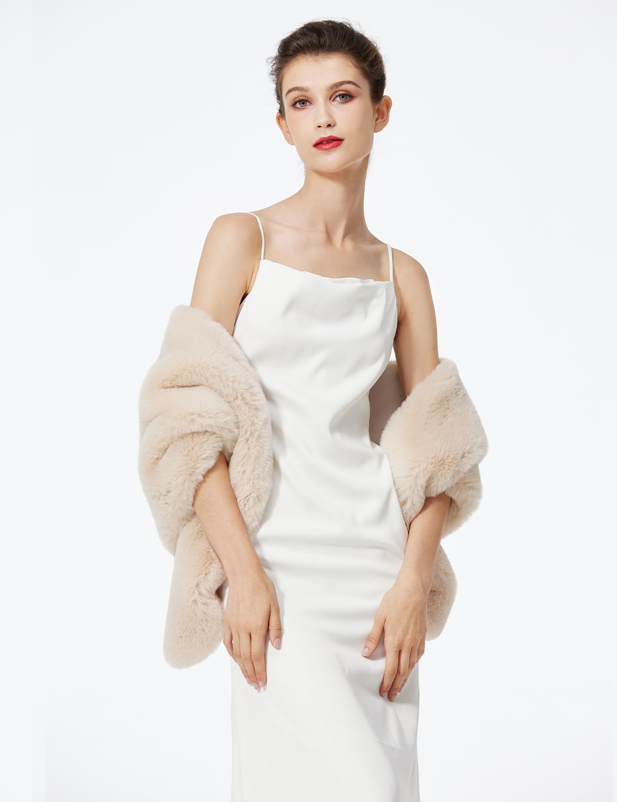 BEAUTELICATE Chal Estola de Pelo Mujer Boleros para Invierno Fiesta Novia Bodas