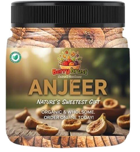 Image of RAJVEER ENTERPRISES Premium Afghan Anjeer | Whole Dried Figs | 100% Natural Healthy Dry Fruit Jar Pack (Natural anjeer, 1Kg)