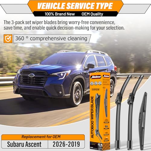 Image of AUTOBOO Windshield Wiper Blade Replacement for Subaru Ascent 2019-2026