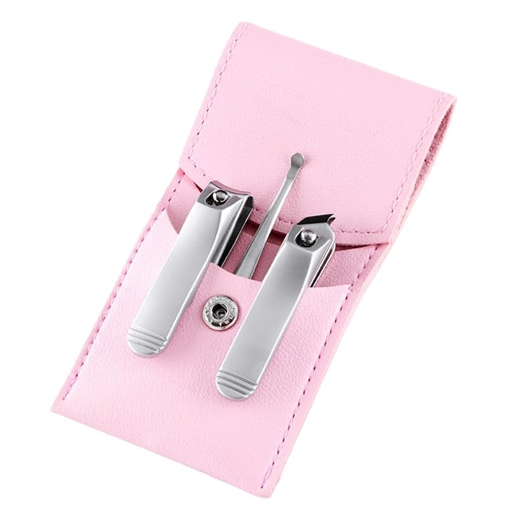 Stainless Steel Nail Clipper Set 3 Pieces Nail Scissors Pliers Tools Finger Scissors Ear Scoop Portable