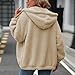 Vipwest Womens Zip Up Fleece Jackets 2025 Trendy Fall Fashion Outfits Soft Loose Fit Coats Outerwear for Womens (Dark Apricot, Large)