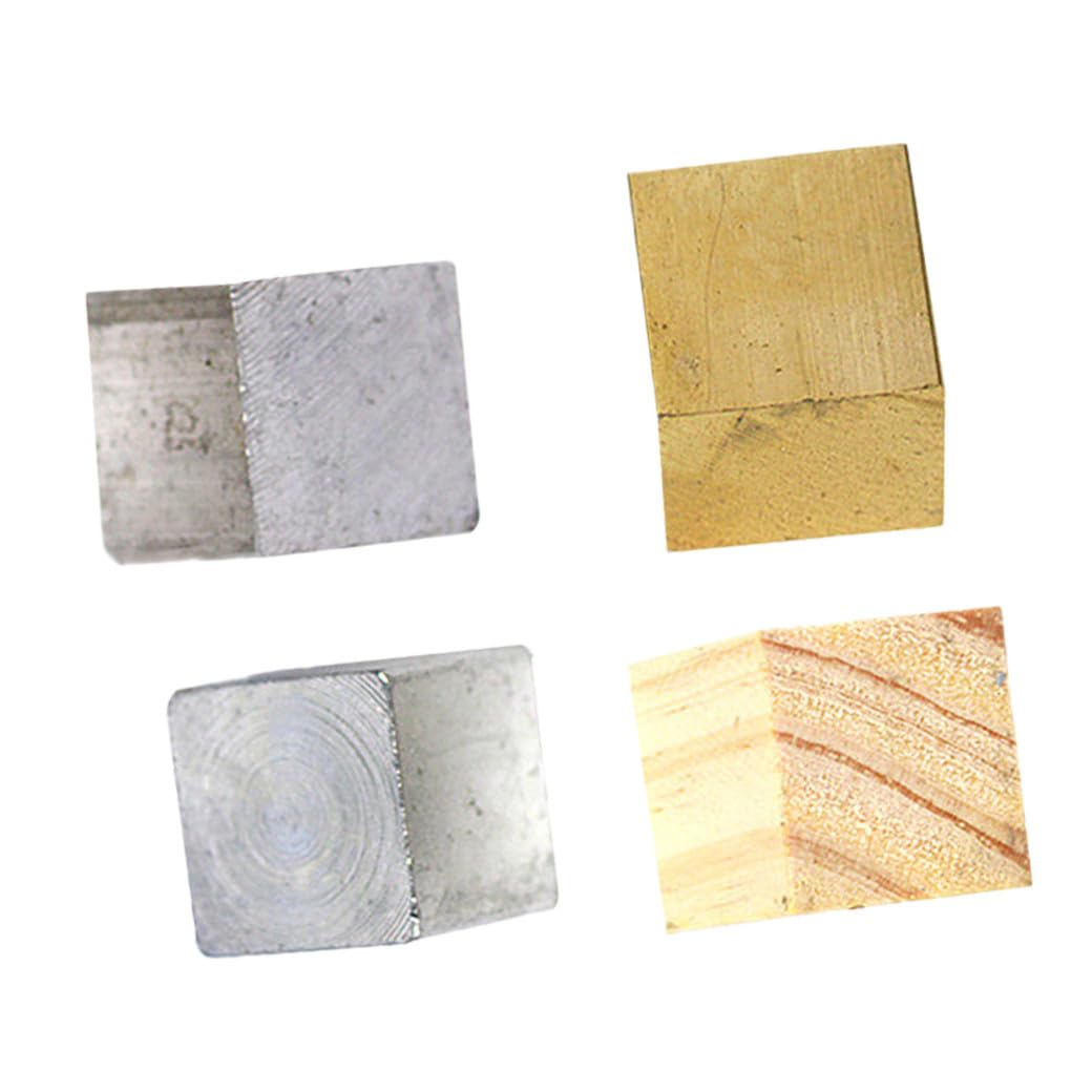 4 piezas de Densidad de Madera Hierro Cobre y Aluminio para Experimentos Físicos Educativos Bloques Científicos para Medición y Clasificación de Materiales