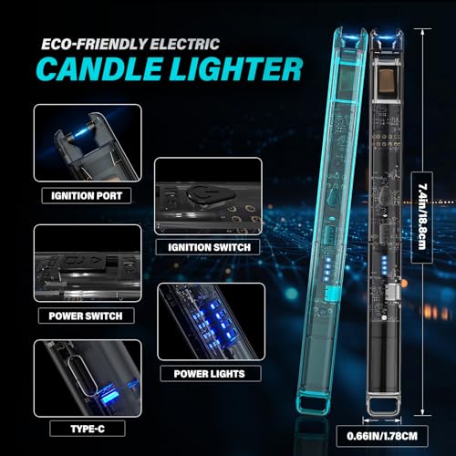 Encendedores Eléctricos Recargables Pack x2 7.5 pulg USB miniatura 3
