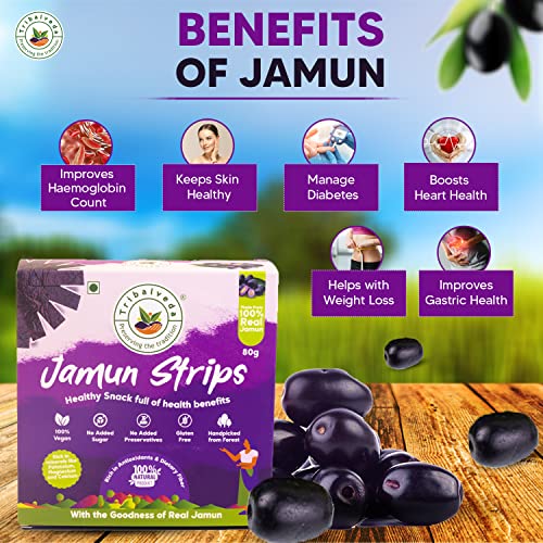 Image of Tribalveda Combo Pack-Whole Dried Jamun Strips + Jamun Flakes