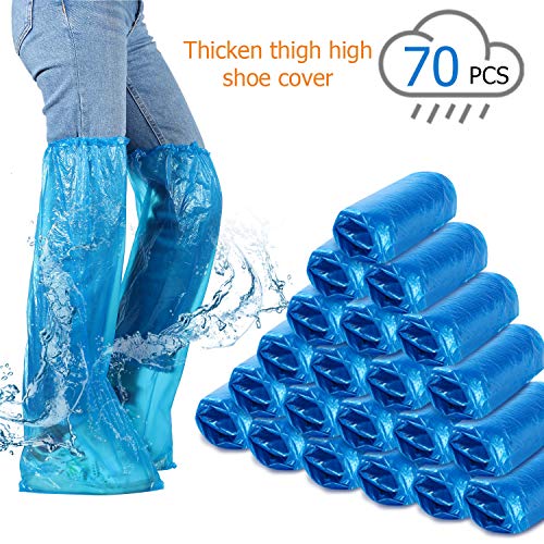 Disposable Boots Covers Plastic Long Shoes Covers Waterproof Over The Knee Shoes Covers