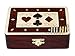 House of Cribbage - 2 Track - Wooden Cribbage Board / Box - Inlaid in Maple Wood / Bloodwood - Storage for Pegs & One Deck of Cards - 60 Points - Non Continuous (Maple Wood / Bloodwood)