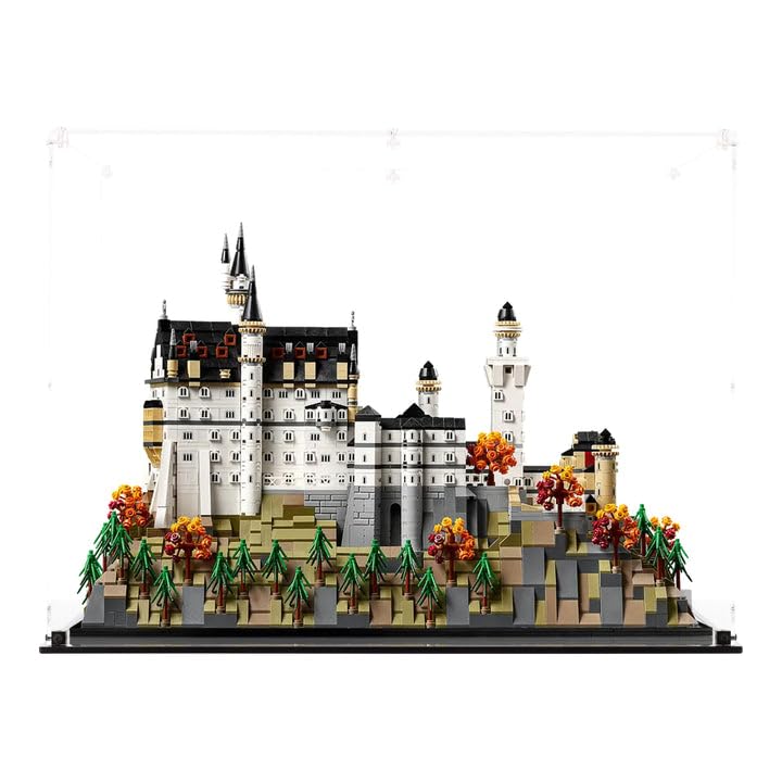 Display Case compatible with LEGO 21063 Neuschwanstein Castle, (Clear Back Panel)