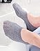 VERO MONTE 4 Pairs Mens No Show Socks GREY 8.5-10.5 for Middle Profile Shoes 136822