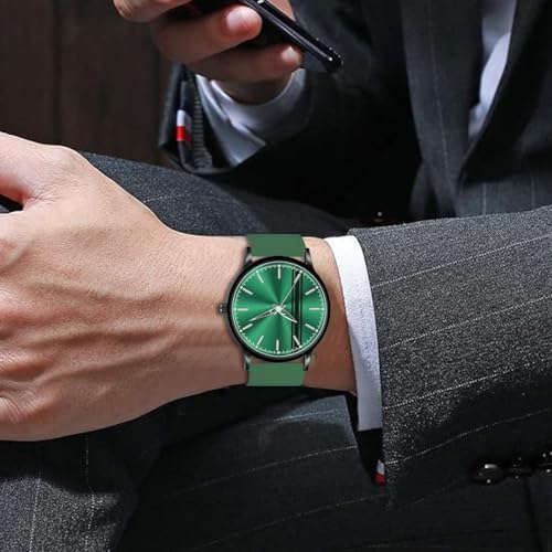 Image of Acnos Silicone Strap Analog Wrist Watch for Men (Black /Grey /Green)