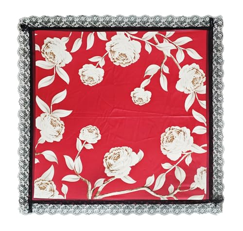 Fight Club Women's Church Lap Scarf, 30 Inch Silk Feel Cover with Lace Trim, Handkerchief for Church and Office3