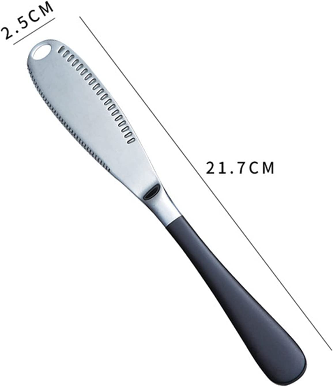 Spatlus Food Grade Stainless Steel Dinner Knife Stainless Steel Butter Knives Stainless Steel Butter Knife Butter Spreader Knife, Breakfast Spreads,Cheese and Condiments (Black, Set of 1) 1