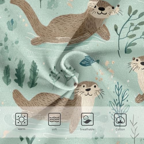 Wusikd Otters Swimming Girls' Underwear Cotton Girls Briefs Soft Toddler Underwear 2T3