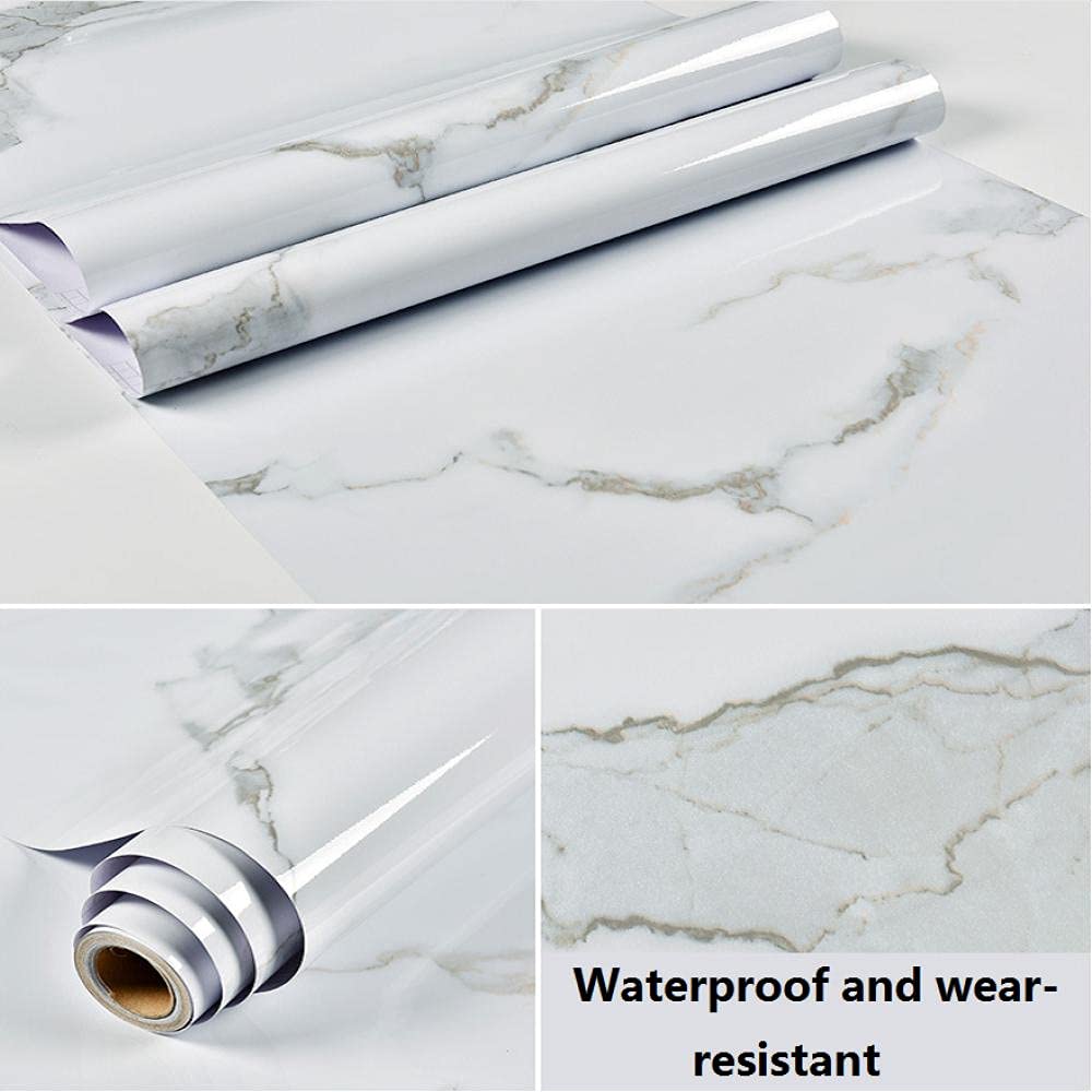 Carta Mobili Adesiva Autoadesivo Atene Adesivo Marmorizzato Bianco Impermeabile A Prova Di Olio Adesivo Per La Ristrutturazione Di Mobili Resistente Alle Alte Temperature 80 Cm X 500 Cm