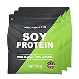 MADPROTEIN ソイプロテイン 人工甘味料不使用 国内製造 大豆 植物性プロテイン (ヘーゼルナッツ, 3kg)
