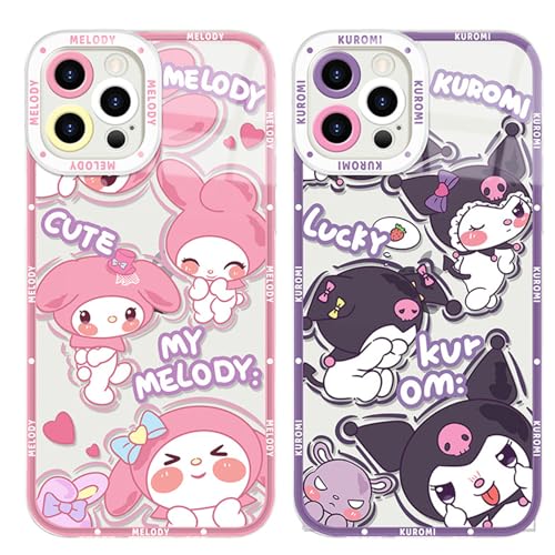 iPhone13 Pro 用 ケース クロミ と マイメロディ TPU素材 キャラクター 全カバー スプレー塗装 耐衝撃 放熱 耐摩耗 耐落下 指紋防止 可愛 ファッション