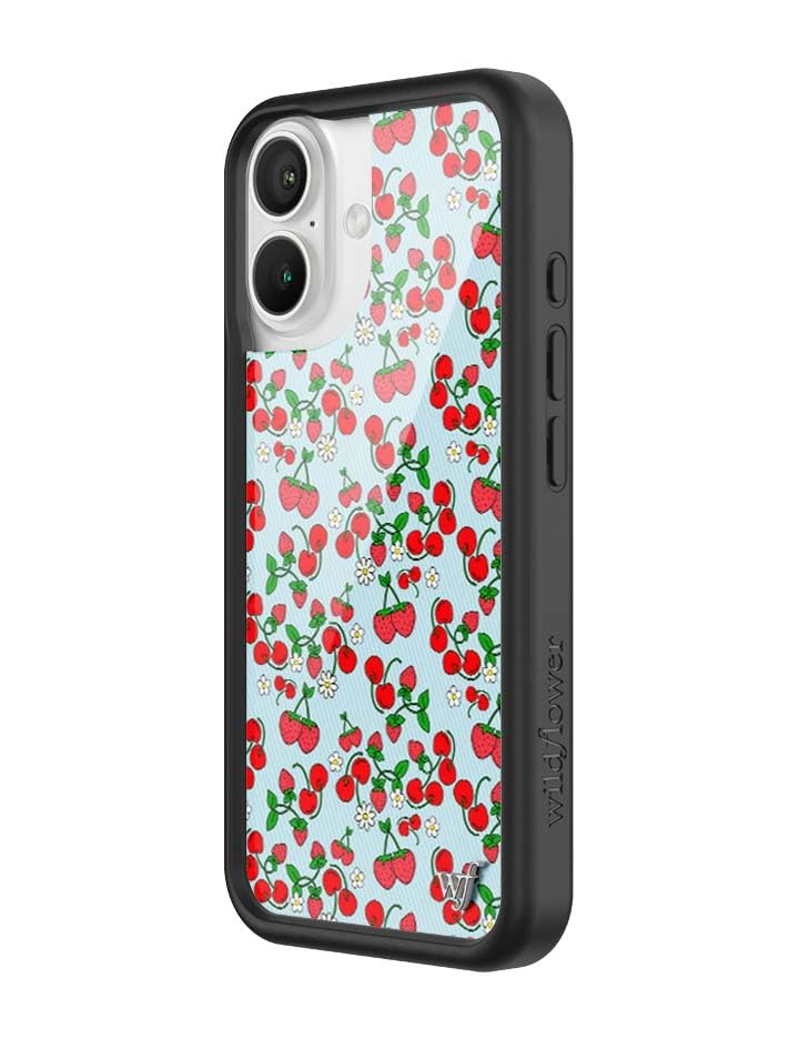 Image of Wildflower Cases - Compatible with iPhone 16 | Protective Black Bumper, 6.5ft Drop Test Certified, Women Owned Small Business | Baby Berries