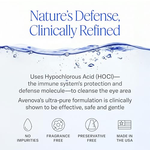 Avenova Eyelid and Eyelash Cleanser Spray - 20ml Bottle - Gentle Everyday Pure Hypochlorous Acid Spray for Eye Irritation - Image 4
