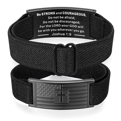 American Flag Cross Bracelet for Men - Christian Gifts, Stocking Stuffers for Kids, Boys, Teens, Adults, Gifts for Christmas, Birthday, Valentine's Day, Easter…