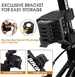 ICOCOPRO Folding Bike Lock with 3 Keys, 2.8 FT Bicycle Lock Compact Bike Locks Anti Theft, High Security Scooter Lock Bike Lock Combination, Heavy Duty Bike Chian Lock with Bracket