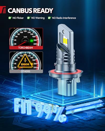 Image of Torchbeam 2026 H13 61000LM LED Bulb 6500K White Heavy Duty Light 2 Pack