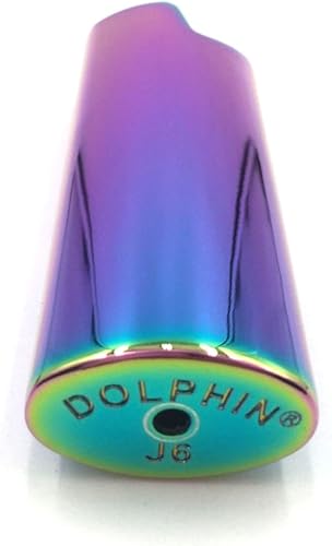 Miniatura 6 de Funda para Encendedor de Metal con Superficie Espejo Color Azul para Encendedor BIC Tamaño Completo Tipo J6 Azul,Dorado,Púrpura,Arco