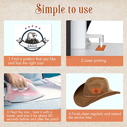 Fantasyon 30 Pcs Blank Leatherette Hat Patches With Adhesive Rectangle Khaki Patch Faux Leather Patches For Hats Custom Fabric Repair Sew Laser Supplies 3 X 2 Inches #TOP3