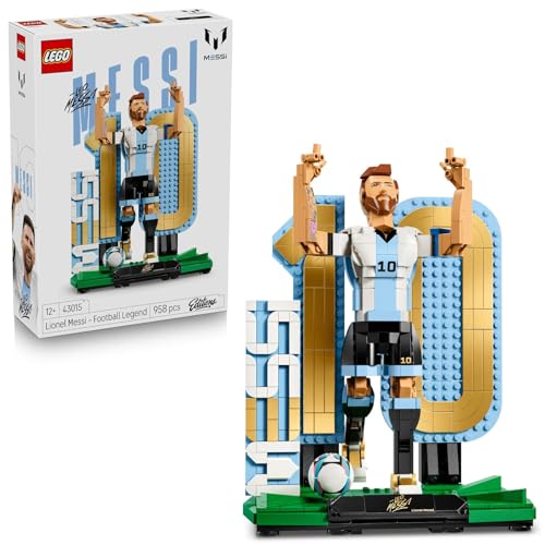 LEGO Editions Lionel Messi - Fußballlegende Spielzeug - 3D Figuren Modellbau - DIY Kinderzimmer Deko - Geschenk für Jungen Mädchen ab 12 Jahren und Erwachsene Sportfans - 43015