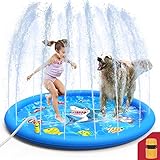 Sprinkler Pool for Kids,Splash Pad,Wading Pool,Children’s Inflatable Water Play Mat Toys,Outdoor Backyard Summer Swimming Water Party Fountain Pool,Water Jet Purling for Babies and Toddlers,60