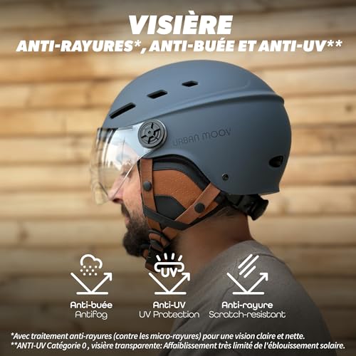 Casque trottinette électrique et vélo T'nB visière transparente réglable mixte