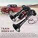 Air Horn for Trucks, 150dB Super Loud Train Horn Kit with 12V Air Compressor,Car Horn - Universal Fit for Any 12V SUV Motorcycle Trucks Pickup Lorries Trains Cars Boats