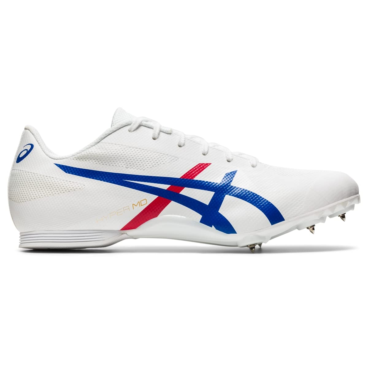 ASICS Unisex Hyper MD 7 Track & Field Shoes, 13, WHITE/CLASSIC RED